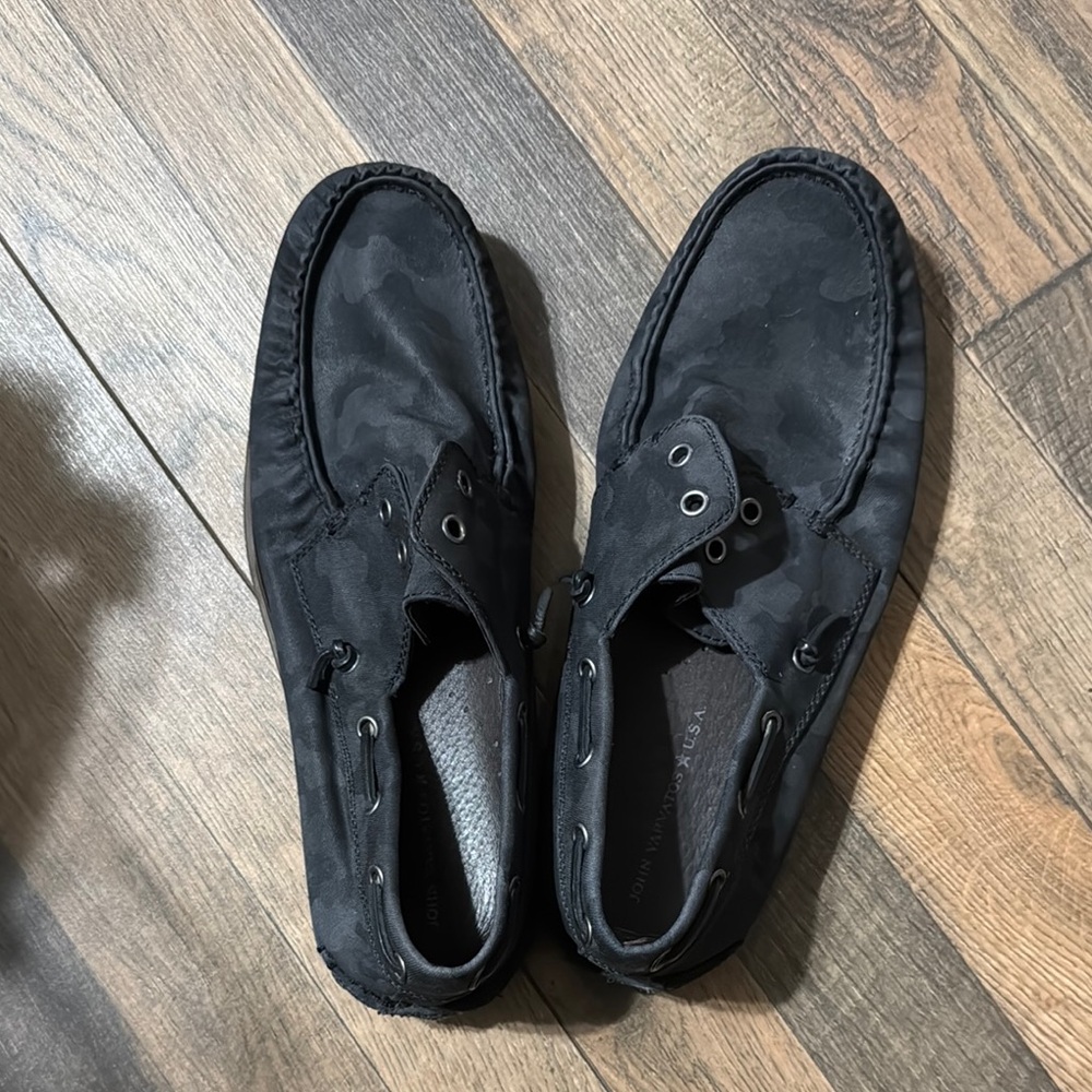 John Varvatos Men's Black Slip-On Shoes